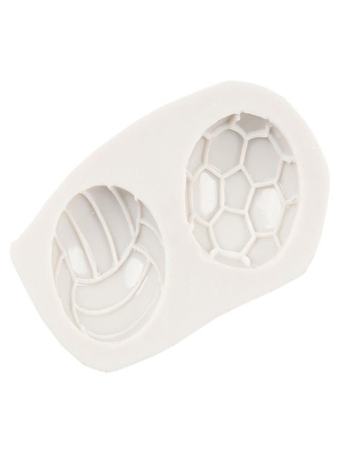 QDMOLDS قوالب سيليكون على شكل كرة قدم وكرة طائرة من QDMOLDS لتزيين الكيك بالشوكولاتة والكب كيك والحلوى والسكر والطين البوليمري ومعجون الصمغ. - Image 5