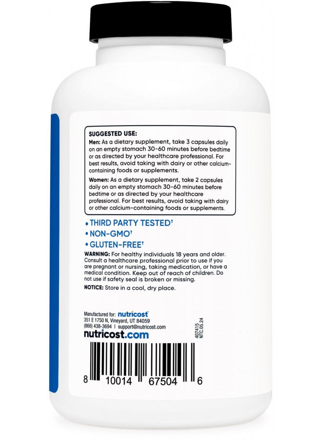 Nutricost ZMA 180 Capsules - Non-GMO and Gluten Free ZMA Supplement