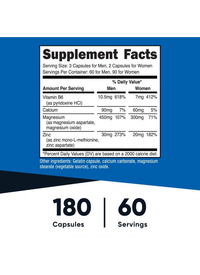 Nutricost ZMA 180 Capsules - Non-GMO and Gluten Free ZMA Supplement