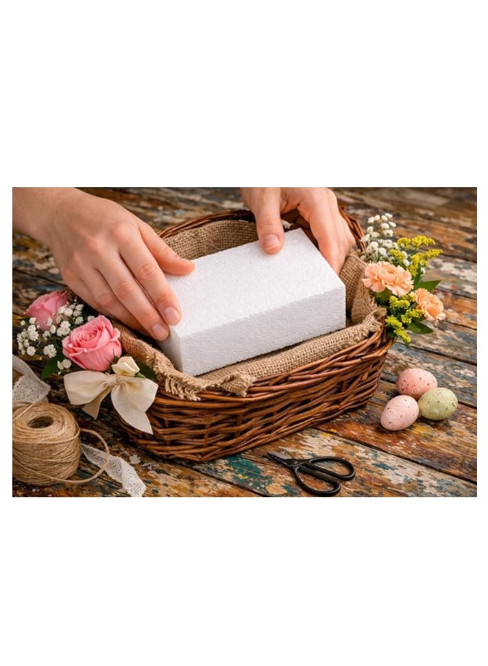 CRAFT MAGIC 12PCS Craft Styrofoam Foam Blocks 6 × 4 × 2 Inch Polystyrene Foam Bricks for DIY Crafts, Sculpting, Modeling, School Projects, Floral Arrangements & Art Use - Image 2