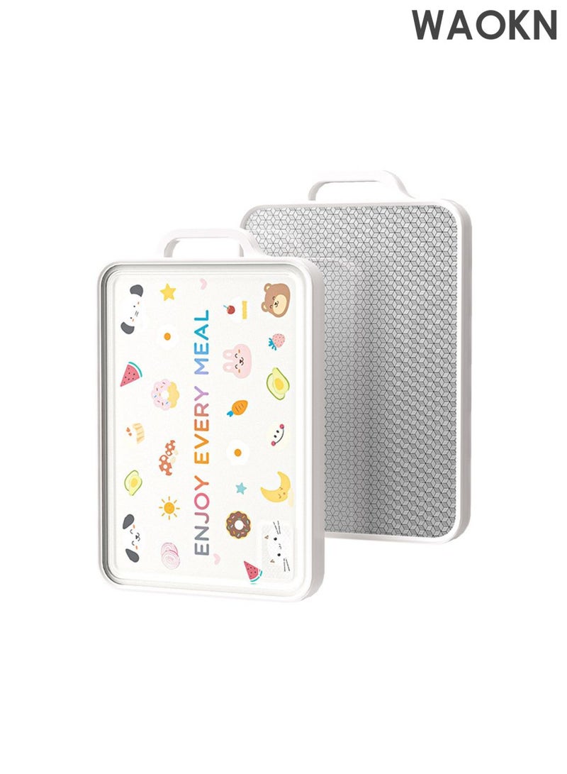 دبليو أيه أو كي أن لوح تقطيع مقاوم للبكتيريا والعفن، لوح تقطيع منزلي آمن للطعام، لوح تقطيع مزدوج الجوانب من الفولاذ المقاوم للصدأ مخصص للمطبخ، تصميم مضاد للانزلاق ليس من السهل أن يسقط، يستخدم للوح تقطيع متعدد الأغراض من الفولاذ المقاوم للصدأ للحوم والخضروات. - Image 1