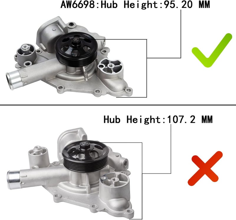 TUCAREST 120-4600 Water Pump Kit for Chrysler 300, Dodge Challenger, Charger, Jeep Commander, Grand Cherokee (5.7L) - Image 2