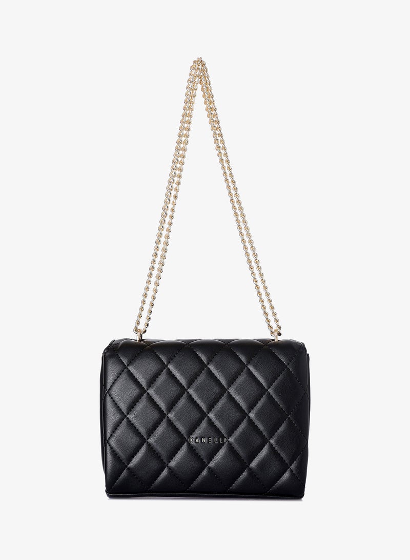 KANELLI Women's handbag from Kanelli, elegant shape New Collection  AAY2401004-Black - Image 3