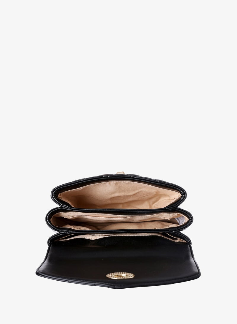 KANELLI Women's handbag from Kanelli, elegant shape New Collection  AAY2401004-Black - Image 4