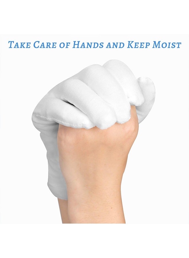 3 pairs of white cotton gloves  suitable for eczema SPA moisturizing-work etiquette gloves padding service clothing inspection, (white) - Image 3