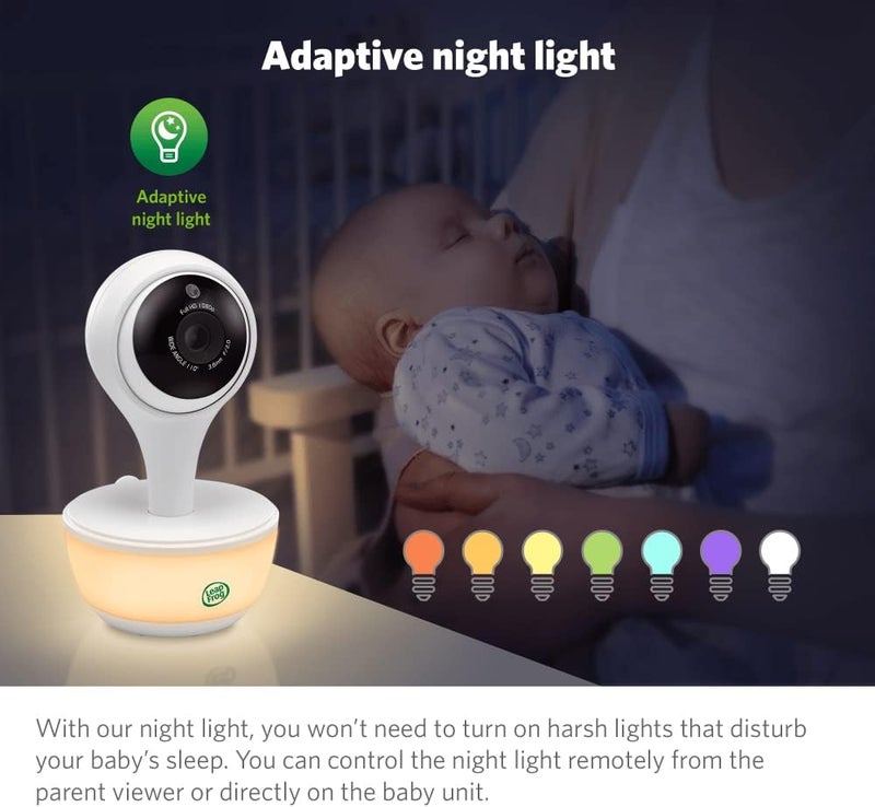 LeapFrog LF815HD Smart Video Baby Monitor  5" HD Parent Viewer with Remote App Access, Color Night Vision, Temperature & Humidity Sensor, Soothing Sounds & Night Light - Image 3