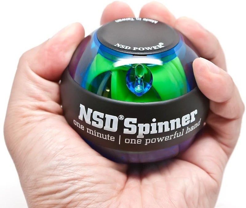 NSD Essential Crystal Spinner Gyro Ball | Grip Strengthener for Forearms, Wrist & Hands | String Start Design, Up to 18,000 RPM | Portable Wrist Trainer & Workout Equipment | Ideal for Desk Workers, Athletes & Musicians - Image 3