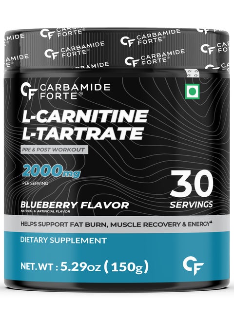L Carnitine L Tartrate 2000Mg Powder For Pre And Post Workout 150G Bluberry Flavour