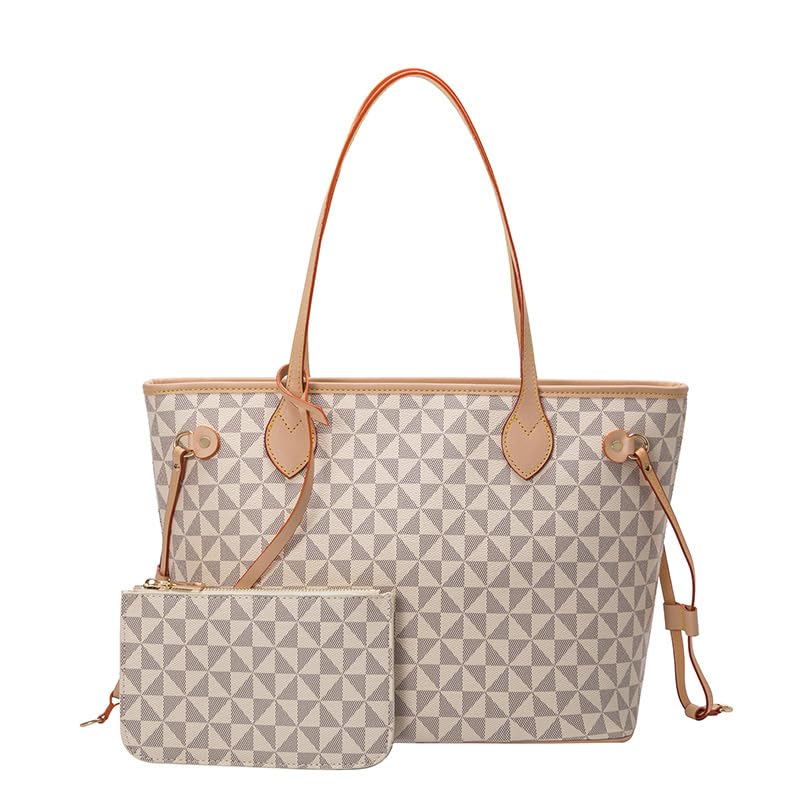 Fullishment Designer Tote Bag for Women â€“ 2 Pcs Handbag & Wallet Set,Top-Handle Satchel Shoulder Tote 12.6" Bag Fits Daily Essentials (White) - Image 1