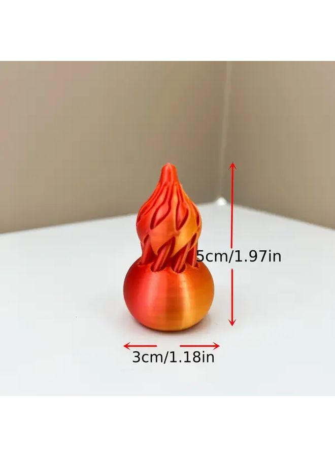 Golden Gradient 3D Printed Gourd Push Toy Set 2pcs Creative Home Decor Relax Puzzle - Image 3