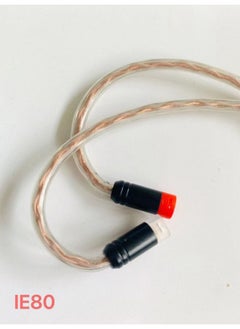 Generic Four-strand Copper Silver-plated Black Twisted Shure Injection IE40MMCX0.78IE80QDCTFZ Headset Upgrade Cable-Color:IE80 Aluminum Sleeve-Length:3.5 Injection Elbow  - Image 1