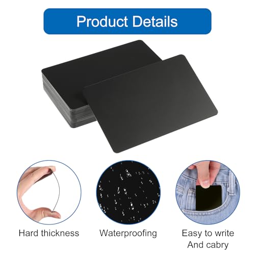 Yolev 20pcs NFC Cards Rewritable NFC Tags NTAG 215 PVC Cards Blank Easy Convenient Programmable NFC Business Card Chip 504 Bytes Memory NFC Tag Compatible with All NFC Enabled Black - Image 3