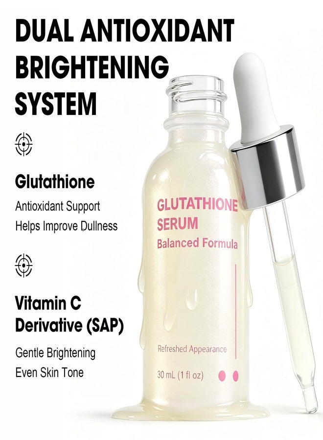 Bmrewax Glutathione Serum for Face, Vitamin C Brightening Serum for Dark Spots & Uneven Skin Tone, Hydrating Glow Facial Serum with Hyaluronic Acid, Lightweight Daily Skincare, 1 fl oz - Image 3