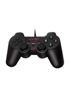 E-Train E-train (GP002) Game Pad USB 1 Hand with Dual Analog Vibration EJ-03 - Black  - Image 1