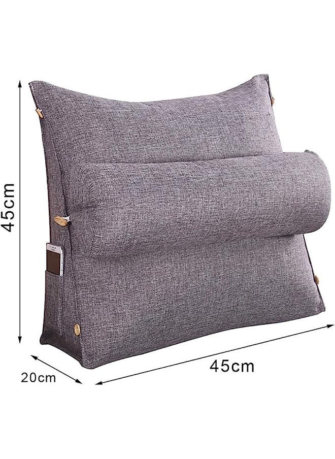 Generic - 2pcs Nordic Simple Triangle Pillow Flex Back Support Neck Support Reading Pillow Adjustable Back Wedge Cushion Sofa Bed Office Chair Rest Reading Pillow Grey - Image 1