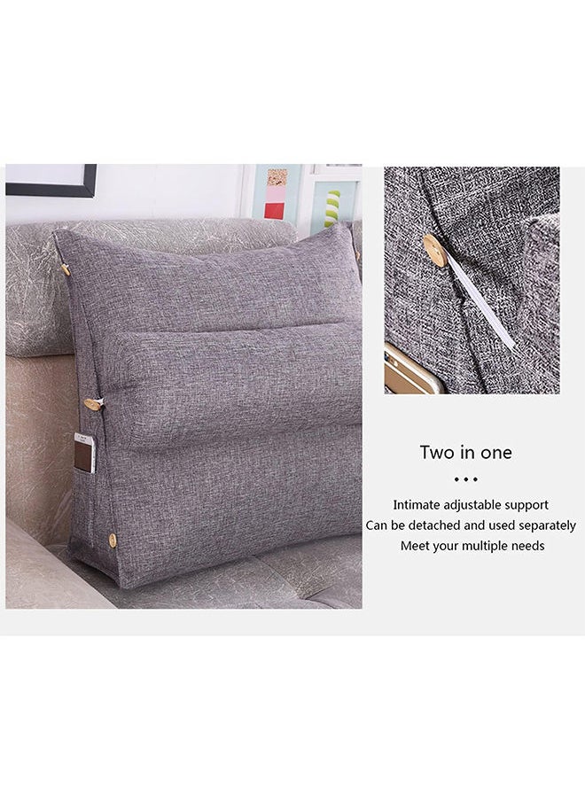 Generic - 2pcs Nordic Simple Triangle Pillow Flex Back Support Neck Support Reading Pillow Adjustable Back Wedge Cushion Sofa Bed Office Chair Rest Reading Pillow Grey - Image 1