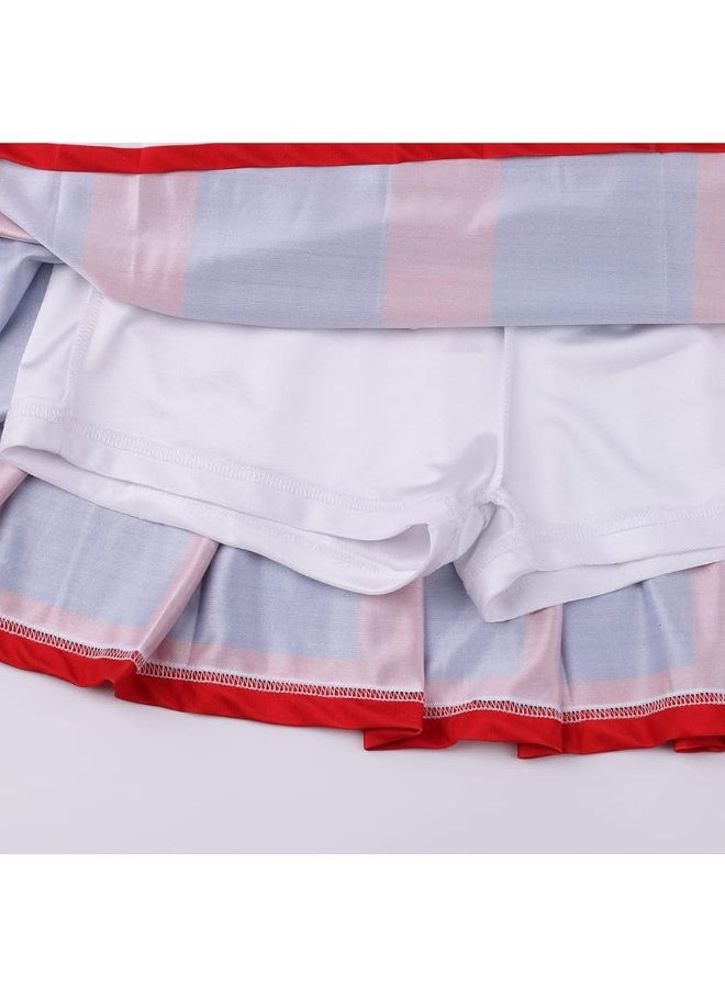 GRAJTCIN Girls Cheerleader Costume Halloween Dress Up Cheerleading Uniform Outfit 6-14 Years - Image 3