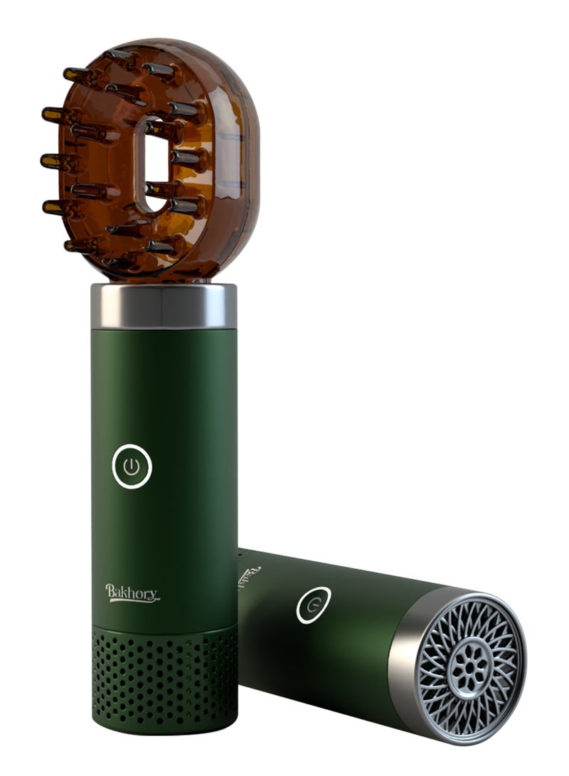 Bakhory Bakhoor Incense Burner, USB Rechargeable Bakhoor Burner with Comb for Car, Home, Office, Green  - Image 1