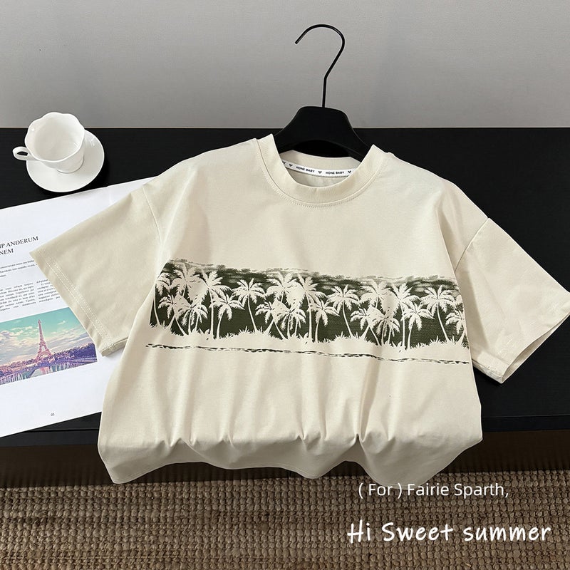 Ice Cool Summer Children'S Summer Ice Cool Solona Short-Sleeved Casual Cotton T-Shirt Stylist Korean Loose Top For Boys - Image 4