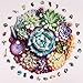 Mys Aurora Wooden Jigsaw Puzzles Mandala Succulent Plants 200 Piece Luxurious Shaped Wooden Puzzles for Adults and Kids Family Game Medium 113 x 109 - Image 3