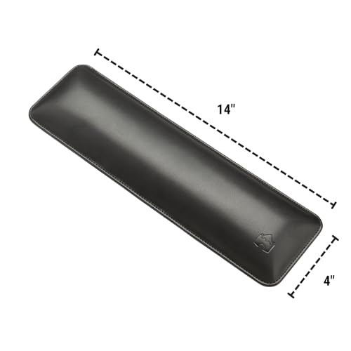 Castle Bailey Tenkeyless by Castle TKL Short Wrist Rest for Keyboards with around 87 Keys Leather Ergonomic Computer Extra Firm Wrist Support Typists Gaming Heavy Office Use Nightfall Tenkeyless - Image 3