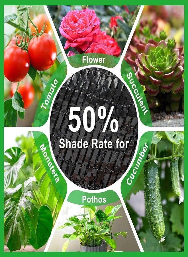 Bigmeta 50% Shade Cloth - 6.5x10FT UV-Resistant Mesh Tarp with Rope, Cuttable Garden Sun Shade Net for Small Patio Greenhouse Dog Kennels Raised Beds Plants Cover - Image 2