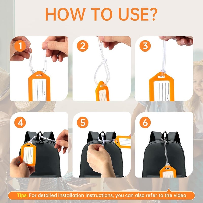 Kidultz (Set of 15) Luggage Tags Multicolour, Smart Tags for Travel suitcases for Identification of Bags Available with Silicon Band and Stainless Steel Connecting Wire - Image 2