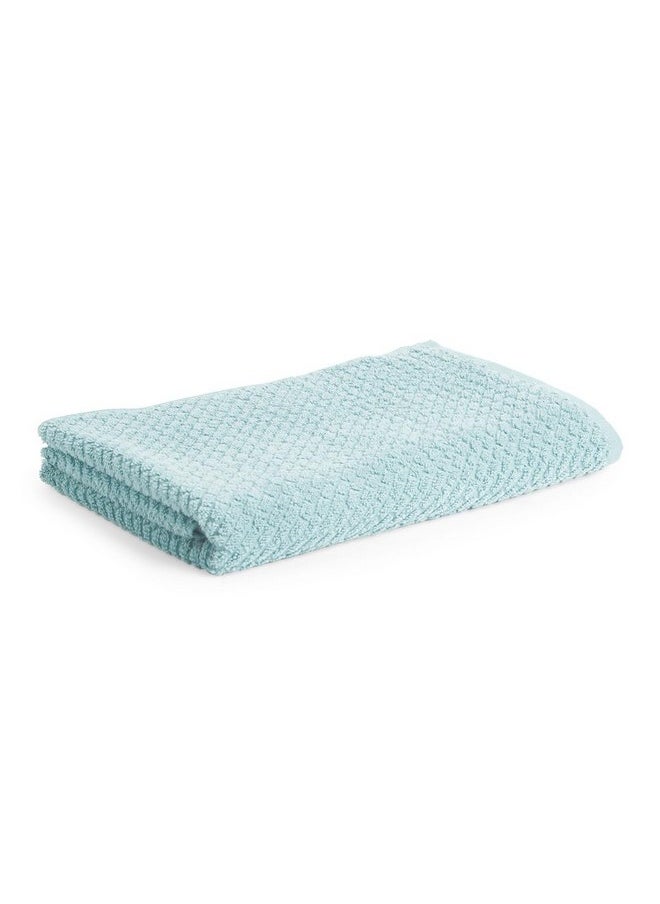 SPACES Spaces 100% Cotton Large (70 Cm X 150 Cm) | 400 GSM Dobby Solid Bath Towel (Delicate Blue)- Genesis  - Image 2