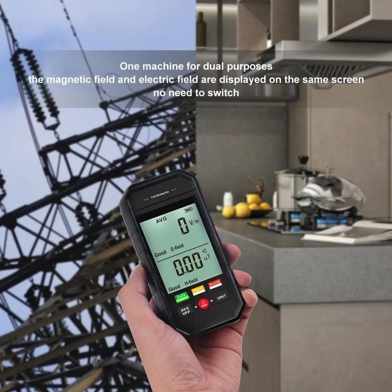 كاشف إشعاع EMF رقمي محمول LCD عداد جايجر مع إنذار مزدوج - Image 5