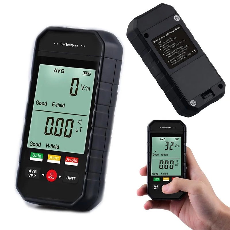كاشف إشعاع EMF رقمي محمول LCD عداد جايجر مع إنذار مزدوج - Image 4