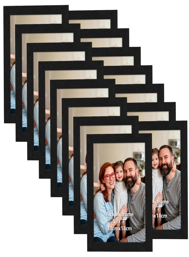 جيفت جاردن مجموعة إطارات صور جيفت جاردن 5x7، 15 إطارًا، إطارات صور من الخشب المصنّع للعرض على الحائط أو سطح الطاولة، أسود - Image 1