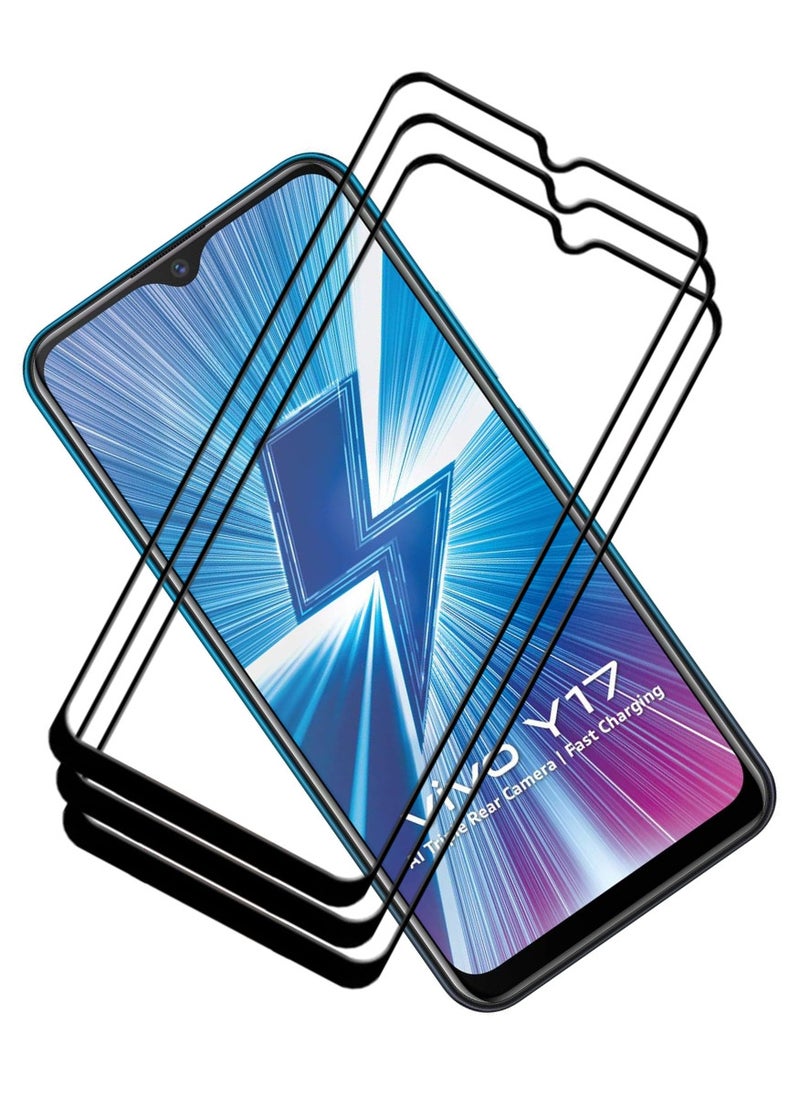ACLIX 3 Pieces Antistatic ESD Dustproof Premium Quality High Definition Tempered Glass Screen Protector Designed For vivo Y17 - Image 1