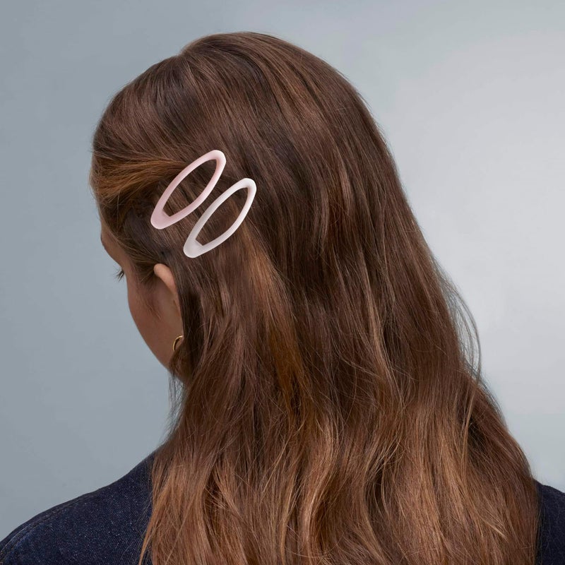 Cptots 20PCS Oval Metal Snap Clips for Women No Slip Small Barrettes for Thin Fine Hair,Matte Brown Beige Pink - Image 4