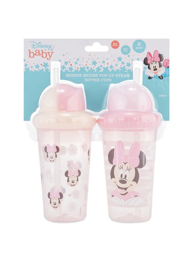 Disney Toddler Sippy Cups for Boys and Girls | 10 Ounce Sippy Cup Pack of Two with Straw and Lid | Durable Blue Leak Proof Travel Water Bottle for Toddlers - Image 2