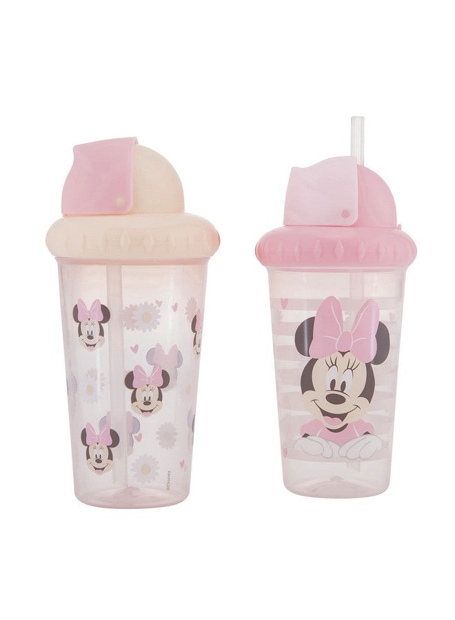 Disney Toddler Sippy Cups for Boys and Girls | 10 Ounce Sippy Cup Pack of Two with Straw and Lid | Durable Blue Leak Proof Travel Water Bottle for Toddlers - Image 1