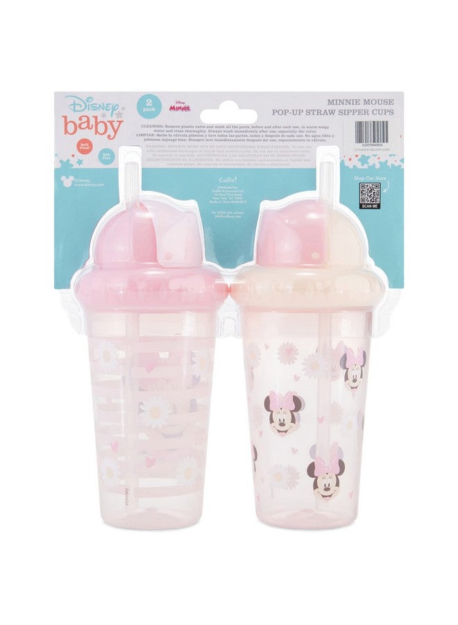 Disney Toddler Sippy Cups for Boys and Girls | 10 Ounce Sippy Cup Pack of Two with Straw and Lid | Durable Blue Leak Proof Travel Water Bottle for Toddlers - Image 3