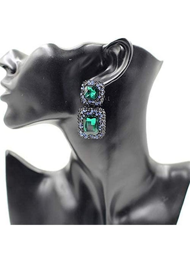 YouBella YouBella Jewellery Earrings for women Crystal Earrings for Girls and Women (Green)  - Image 2