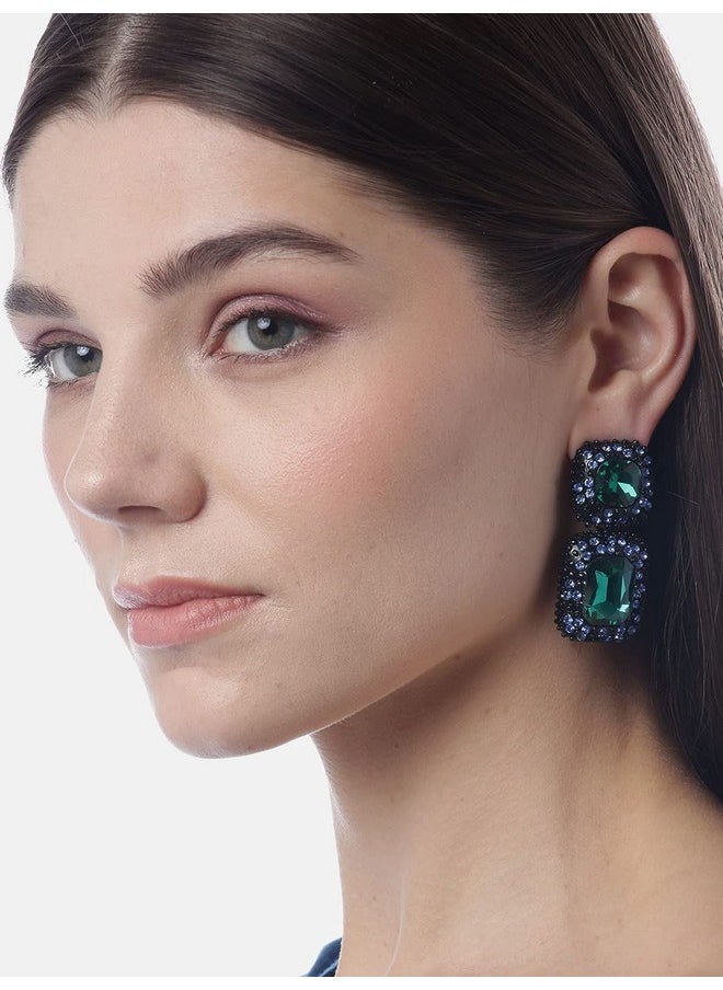 YouBella YouBella Jewellery Earrings for women Crystal Earrings for Girls and Women (Green)  - Image 5