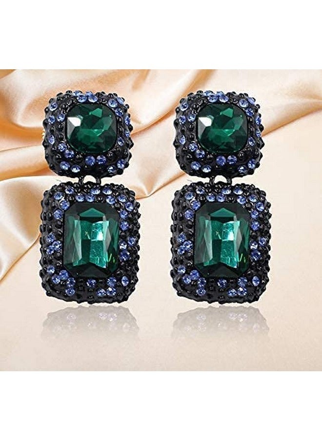 YouBella YouBella Jewellery Earrings for women Crystal Earrings for Girls and Women (Green)  - Image 4