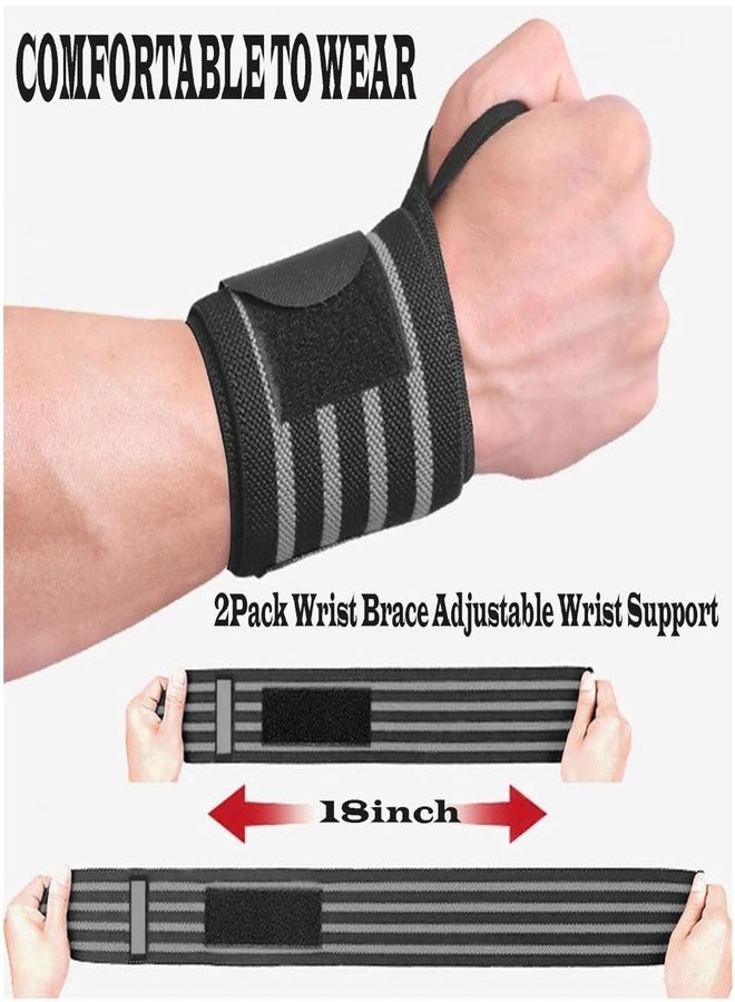 STYLERA Wrist Supporter for Gym Wrist Band Gym with Thumb Loop Straps - Wrist Wrap Gym Accessories for Men Hand Grip & Wrist Support Sports Straps for Gym, Weightlifting (PACK OF 1 PAIR, BLACK) - Image 3