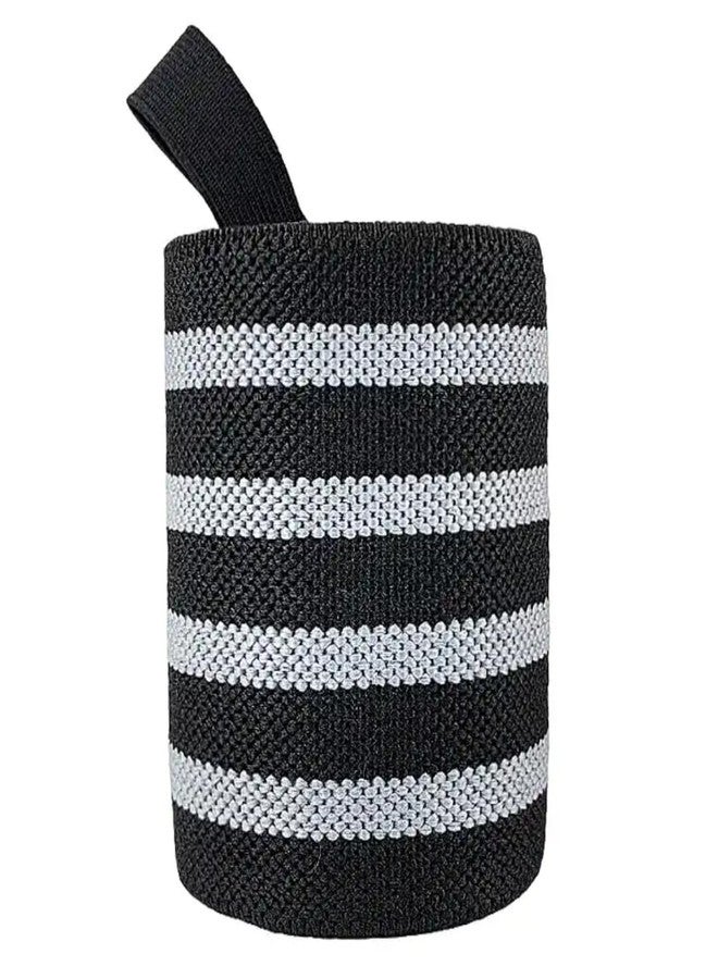 STYLERA Wrist Supporter for Gym Wrist Band Gym with Thumb Loop Straps - Wrist Wrap Gym Accessories for Men Hand Grip & Wrist Support Sports Straps for Gym, Weightlifting (PACK OF 1 PAIR, BLACK) - Image 1