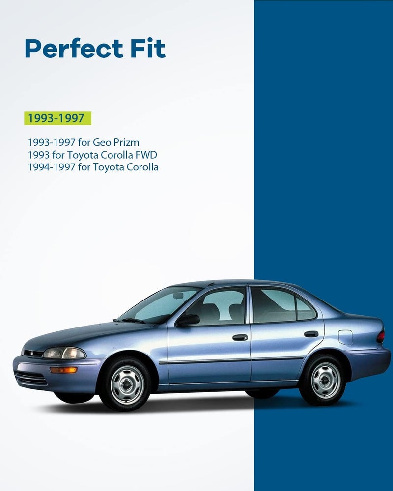 LUJUNTEC 8pcs Exterior Interior Door Handles for 1993-1997 Geo Prizm and Toyota Corolla - Image 2
