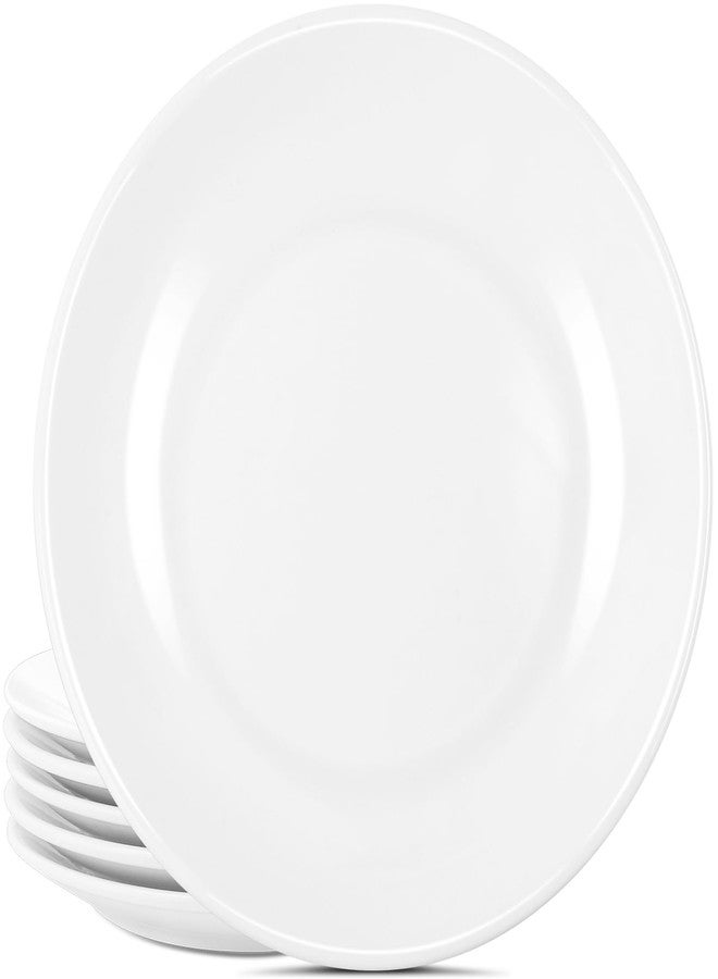 Dyrfolm Ceramic Dinner Plates Set of 8, 7 inch White Salad Plates, Porcelain Dessert Plate,Small Appetizer Plate for Cake Snacks Fruit,Microwave Oven and Dishwasher Safe - Image 1