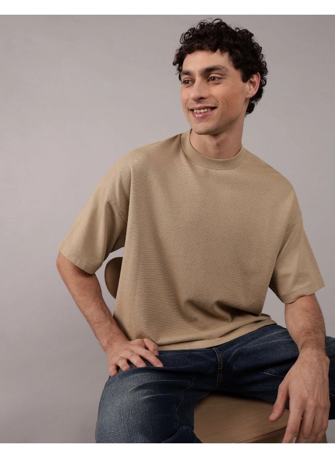 American Eagle - AE Oversized Textured T-Shirt - Image 1