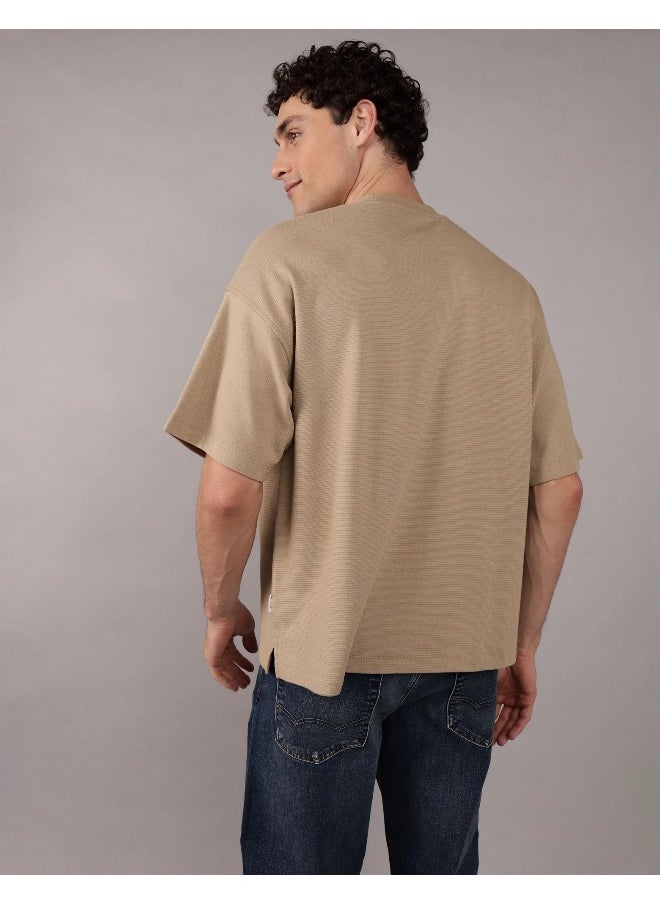 American Eagle - AE Oversized Textured T-Shirt - Image 1