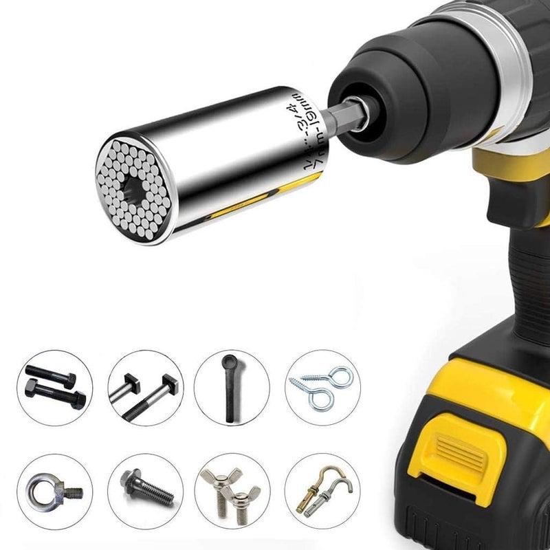 Apurk Universal socket wrench tool Helpful Tool For Home nut multifunction hand tools repair tools with adapter 719 mm easy release of nuts hooks bolts etc pack of 1 - Image 5