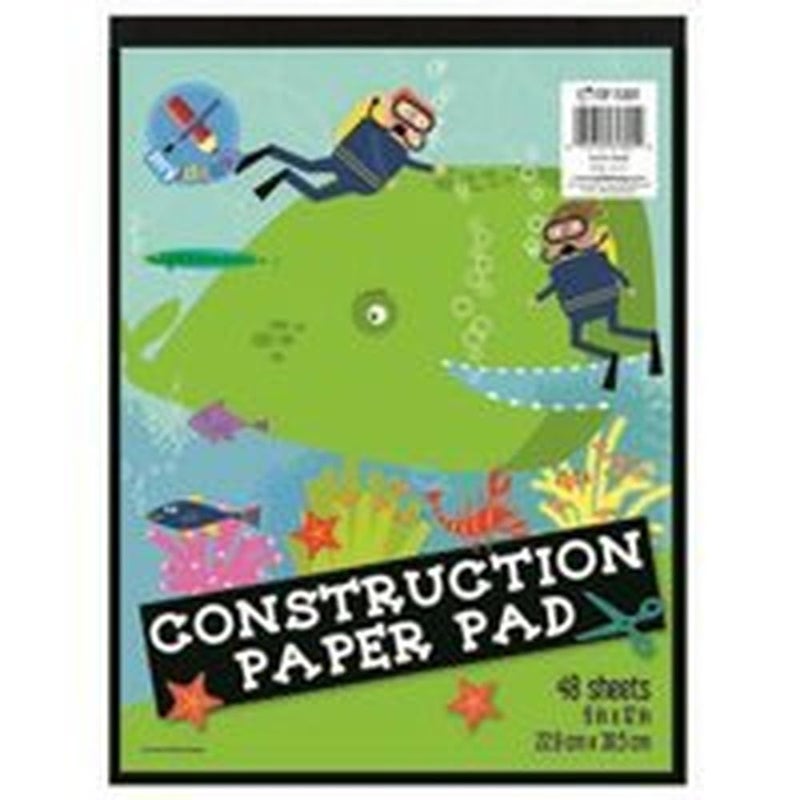 Top Flight Construction Paper Tablet Book of Colors 9 x 12 Inches 48 Sheets Polywrapped 61301
