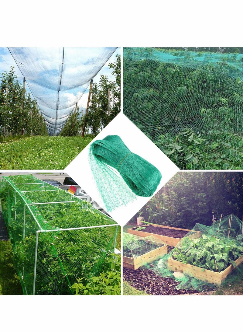 Excefore شبكة حماية الطيور المضادة الخضراء، شبكة النباتات في الحديقة لحماية النباتات وأشجار الفاكهة من القوارض والطيور والغزلان والدواجن الأفضل للشتلات والخضروات والفواكه والشجيرات، سياج قابل لإعادة الاستخدام (13.2 عرض × 20 طول (قدم)) - Image 1