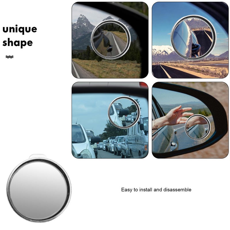 Universal Car Rear View Blind Spot Mirror Pair 360 Adjustable Wide Angle Suction Cup - Image 4