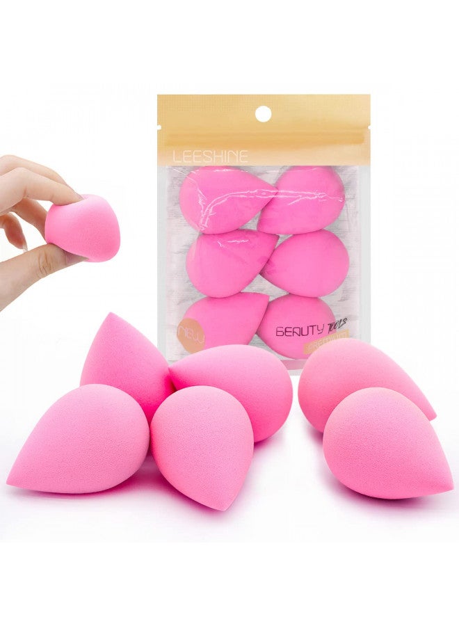 Leeshine 6 Pcs Makeup Blender Sponges Set - Soft Beauty Sponge Blending Blender for Foundation, Cream and Powder (Light-Pink) - Image 1